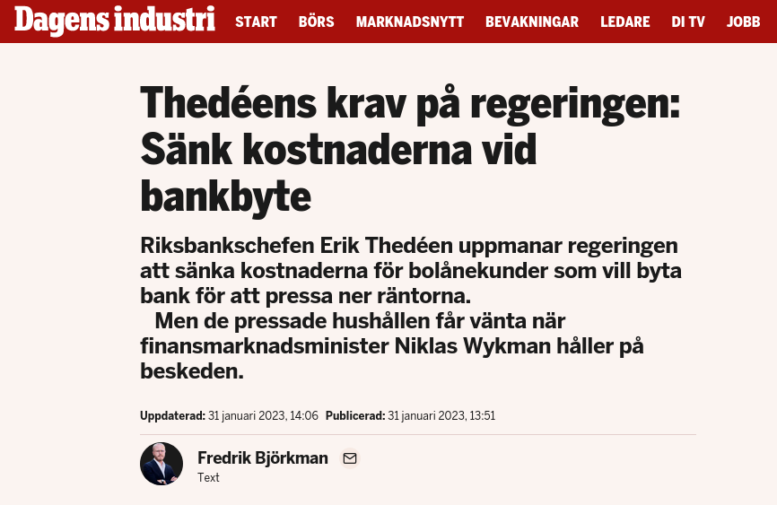 Amorteringar & Bankbyten