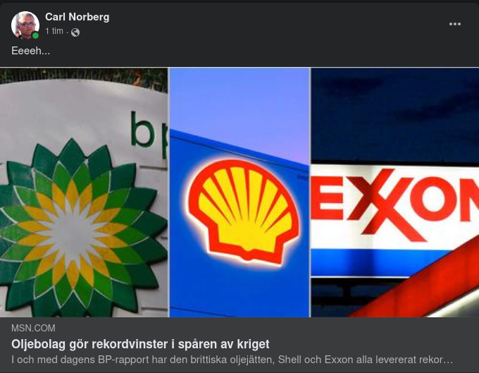 Oljebolagsvinstgivande Krig