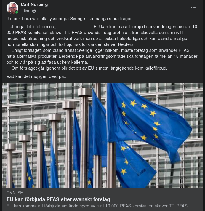 Svenskt PFAS-Förbudsförslag