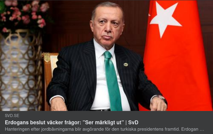 Optiskt Märkligt Erdoğanbeslut I SvD