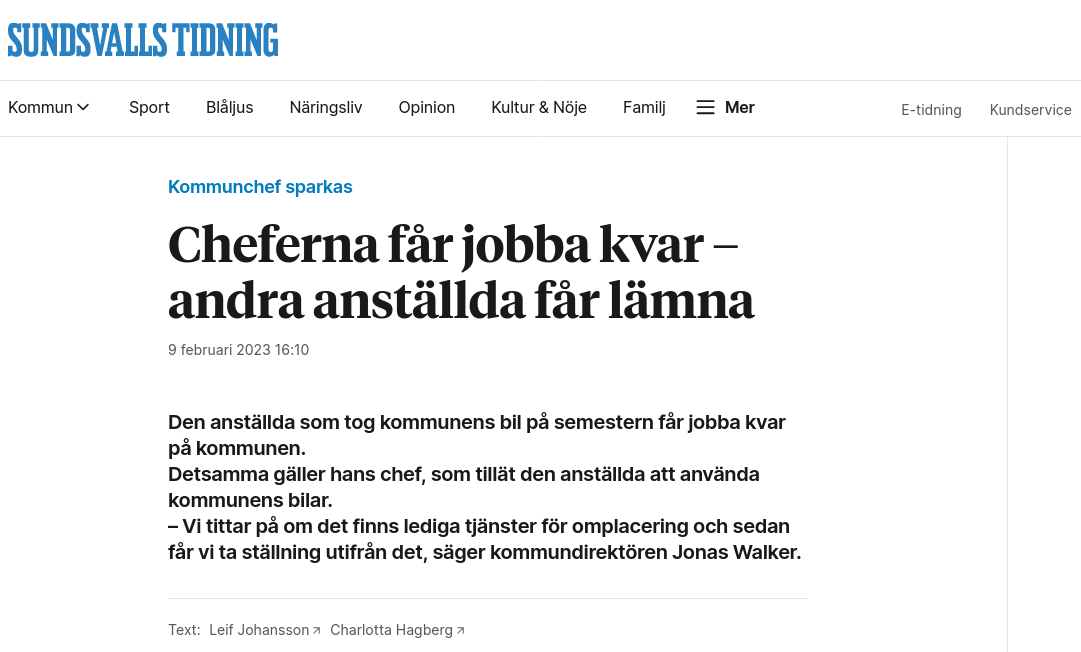 Kvarstannande Fuskchefer..