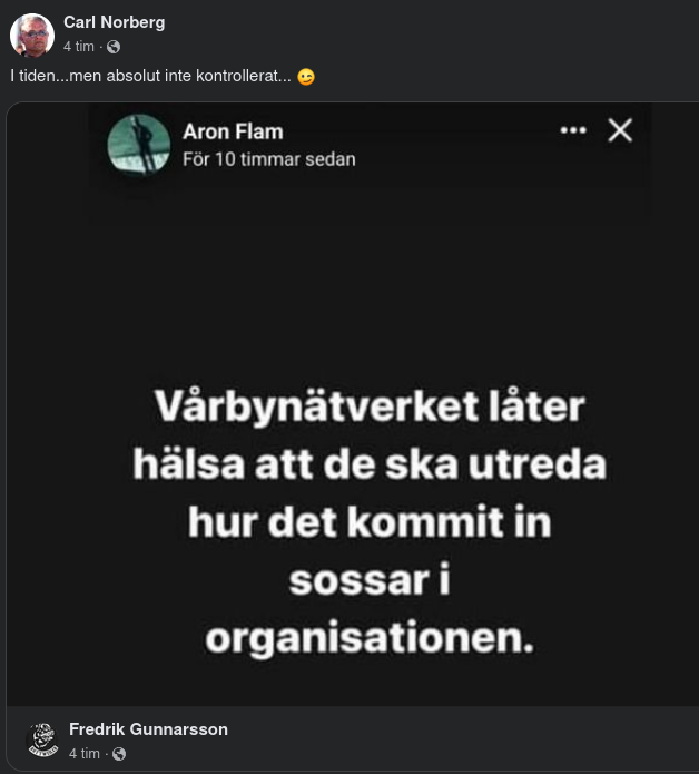 Orginisationsinfiltreringsutredningshälsning