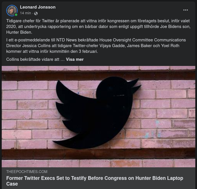 Kongressvittnande Före Detta Twitterchefer