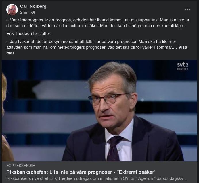 Extremt Osäker & Helt Opålitlig Riksbanksränteprognos