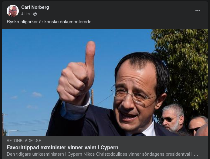 Favoritvinst I Cypern-Val