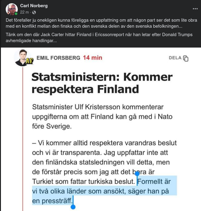 Formell Svensk Finlandsrespekt