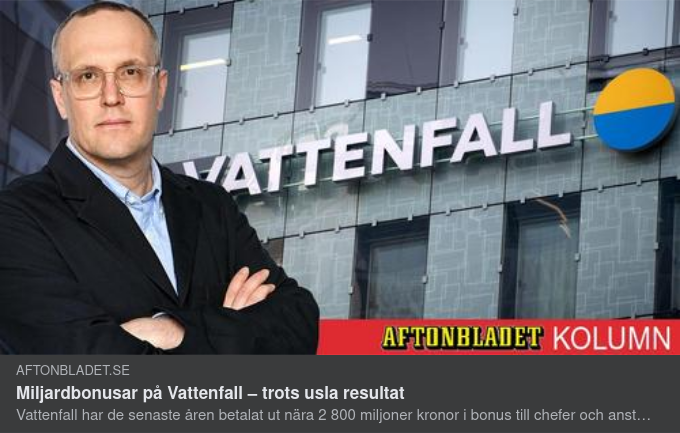 Vattenfallsbonusar & Trumps Presidentperiod