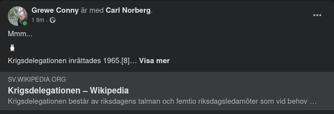 Krigsdelegationen Anno 11 Oktober 2022