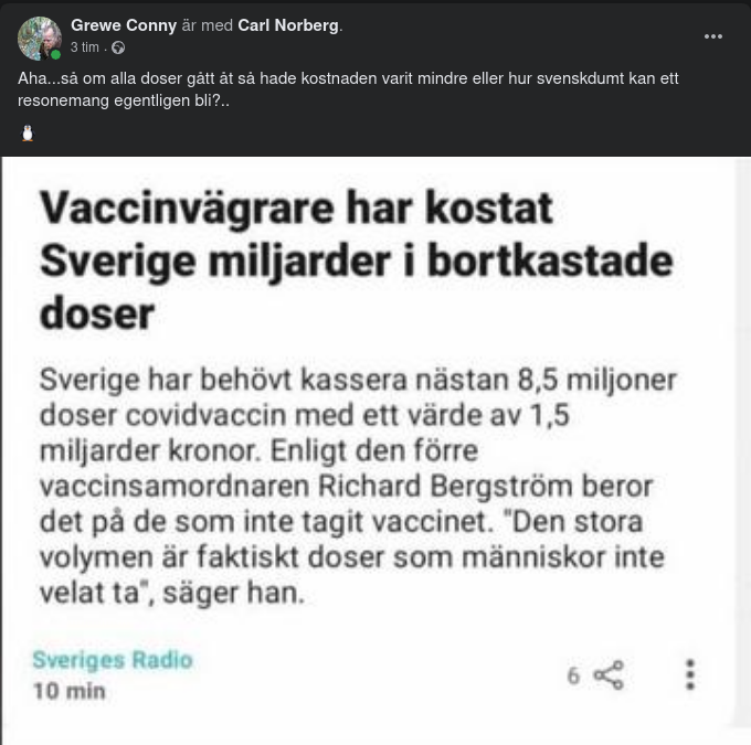 Svenskt Vaccinekonomiresonemang