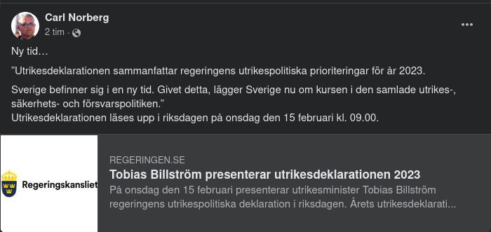Ny Utrikesdeklaration På G