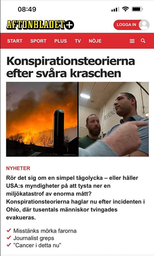 Aftonslasket & Tågolyckekonspirationsteorier