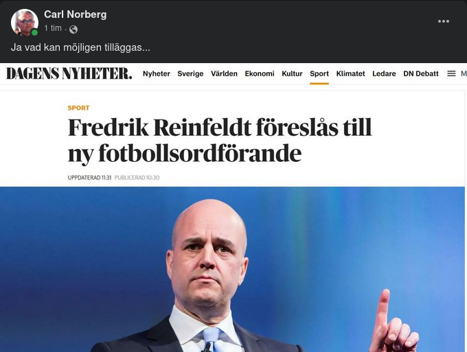 Stridshingsten Föreslagen Som Ny Fotbollsordförande