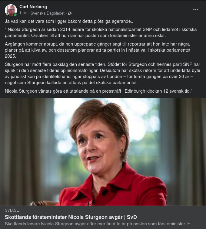 Skottlands Försteminister Avgår