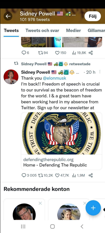 Sidney Tillbaka Efter Twitterfrånvaro