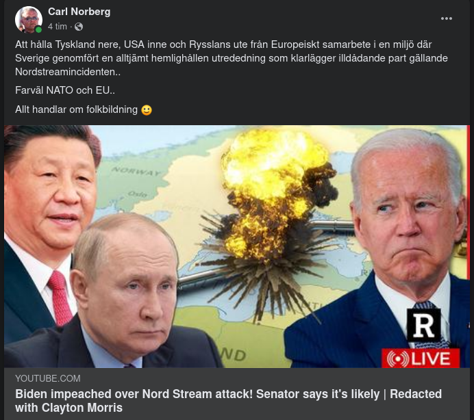 Folkbildande & Alliansspräckande Nord Stream Sprängning