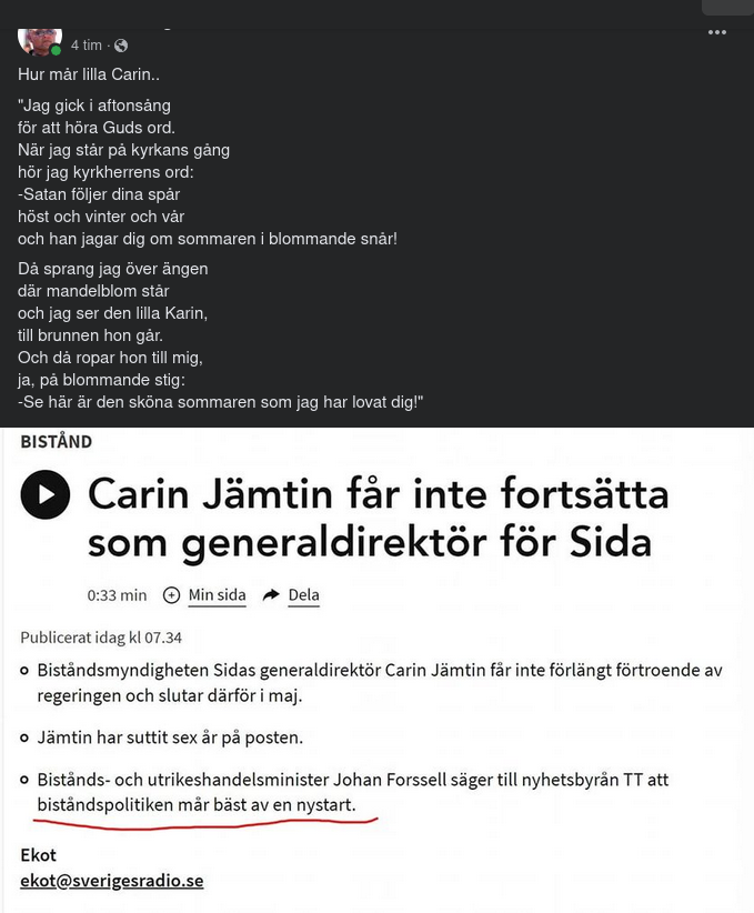 Jämtin Inte längre Betrodd Som GD För Sida