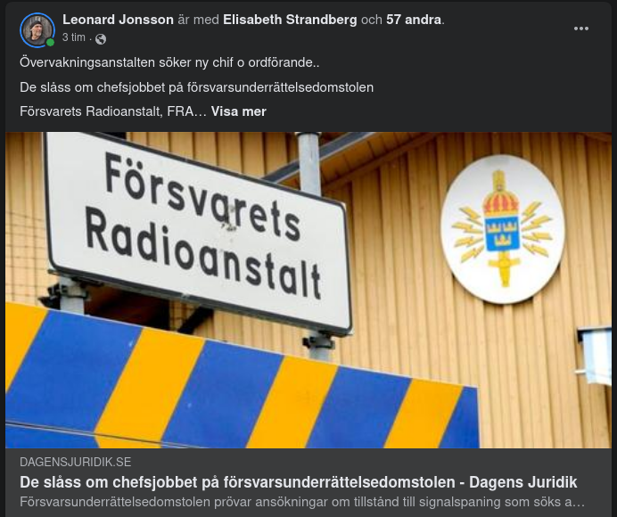 Slående Sökande Till Försvarsunderrättelsedomstolschefsjobb