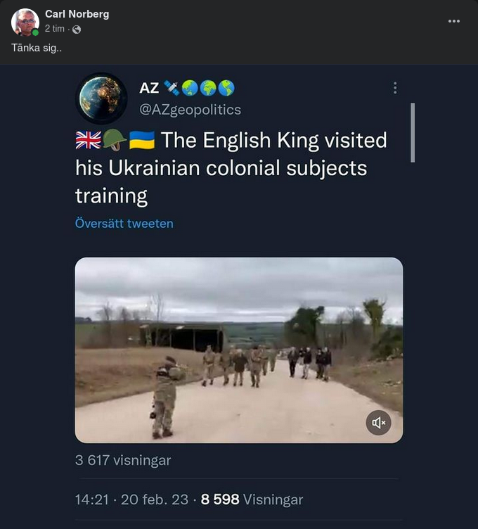 Charles Besökte Ukrainaträning