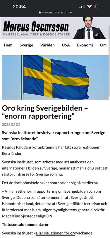 Oroväckande Sverigebild