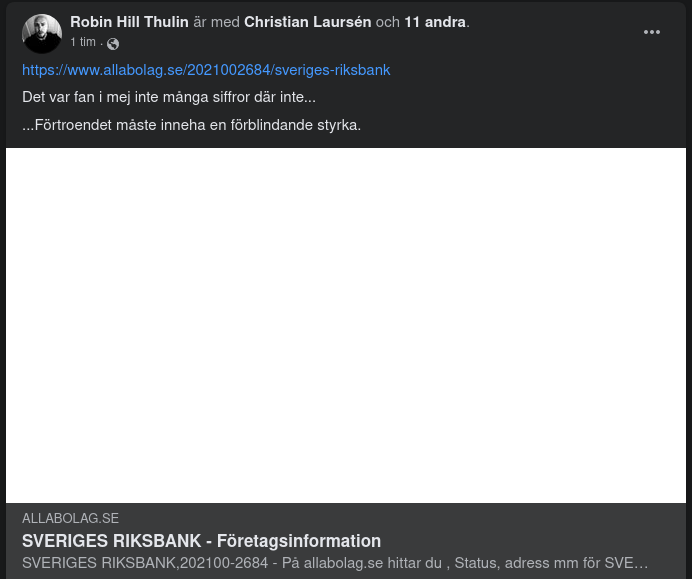 Sveriges Riksbank - Företagsinformation