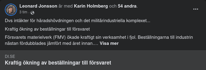 Kraftiga Försvarsbeställningsökningar
