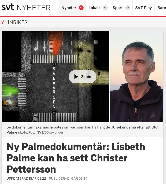 Ny Dokumentärhypotes Om Palmemordet