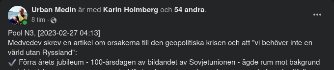 Artikel Av Medvedev Om Den Geopolitiska Krisens Orsaker