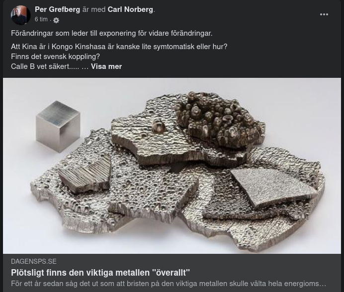 Plötsligt Ökad Kobolttillgång