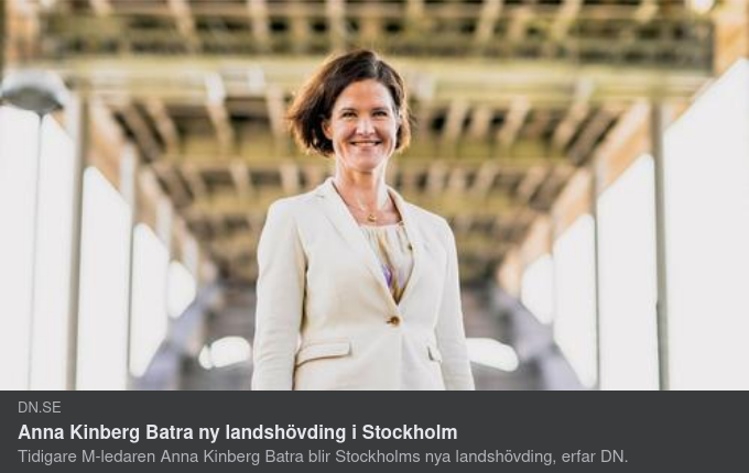 Anna Kinberg Batra Ny Landshövding I Stockholm