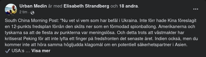 South China Morning Post Kommenterar USA:s Fredsförslagssvar