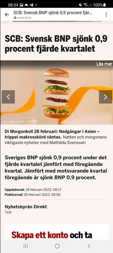 Sjunkande BNP Utan Stagnation..