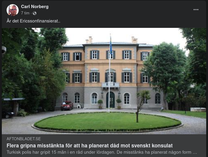 Gripna För Ambassadsdådsplaner I Turkiet