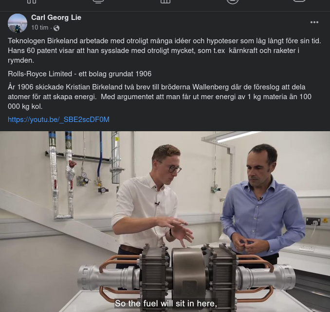 Från Birkeland Till Rolls Royce