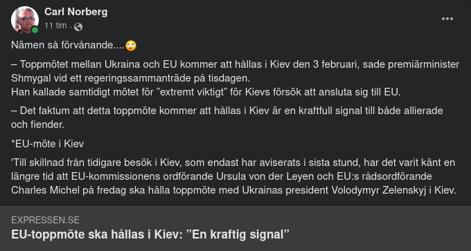 Signalerande EU-Möte I Kiev