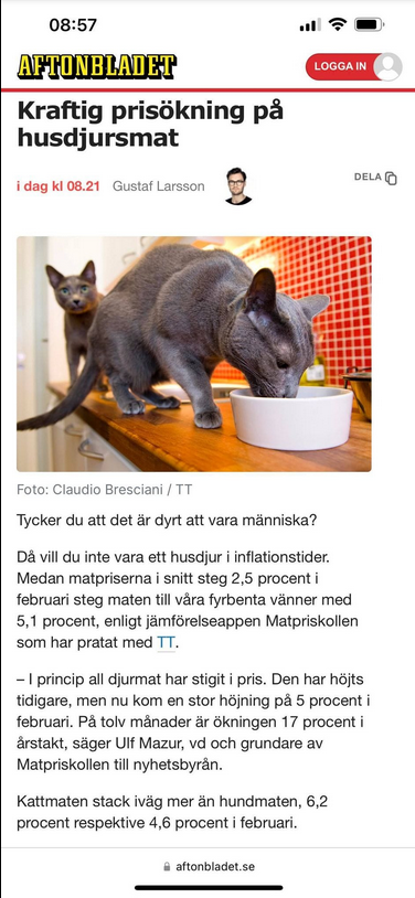 Husdjursmatsinflation