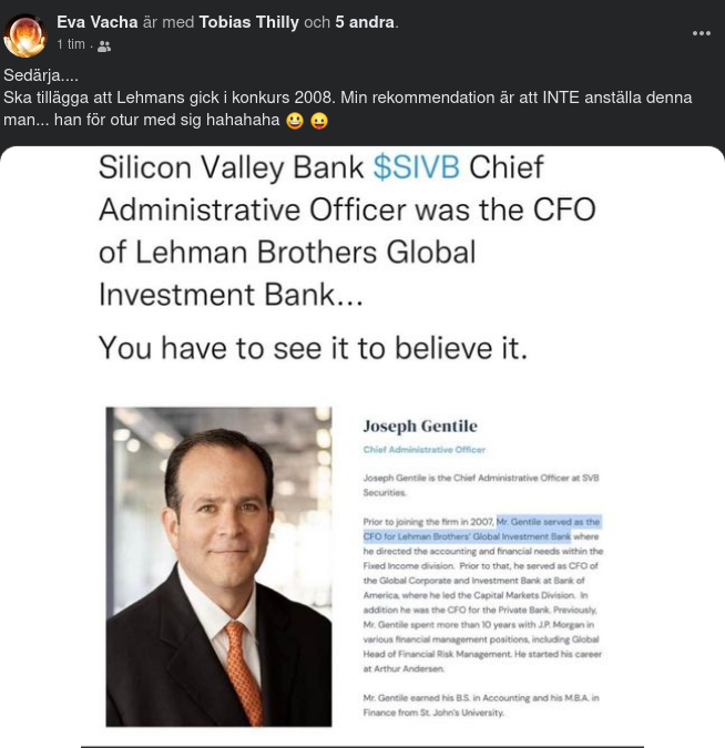 Joseph Gentile - Från Lehman Till Silicon Valley