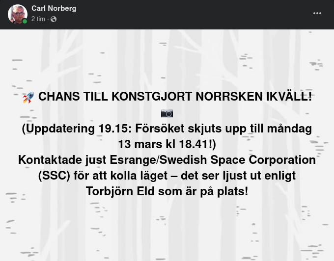 Konstgjort Norrskenschans