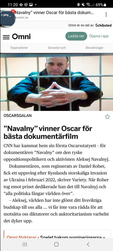 Oscar För Navalny-Dokumentär Från CNN