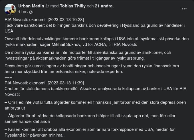 Rysk Ekonomi Sanktionsskyddad Från Amerikanskt Bankkaos