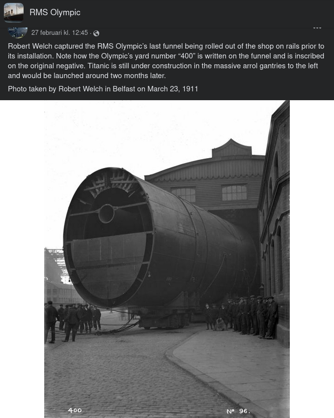 RMS Olympic Detaljfoto