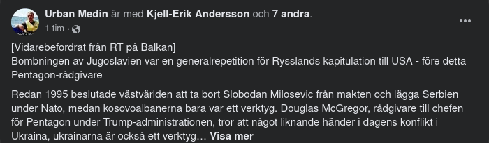 McGregor Jämför Jugoslavien & Ukraina