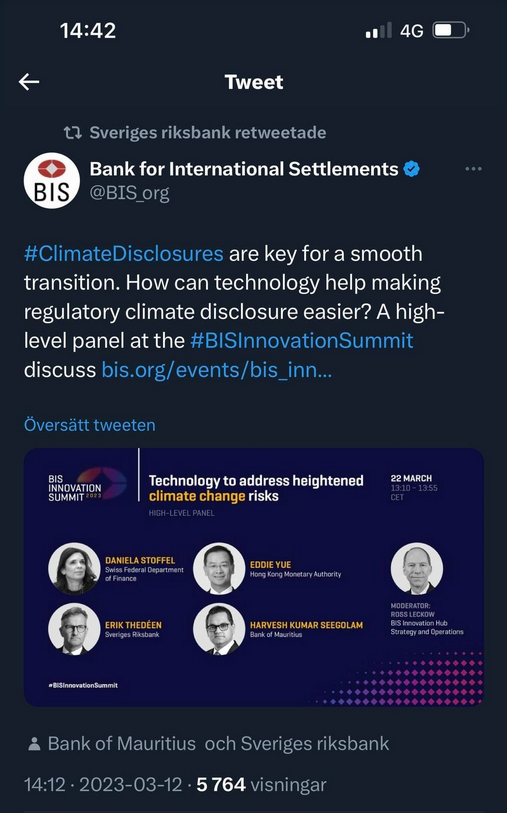 Teknikdiskuterande Klimatbankliga