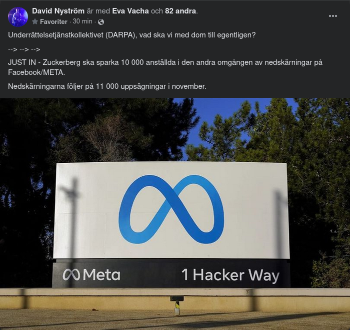 Meta Sparkar 10'000 Till