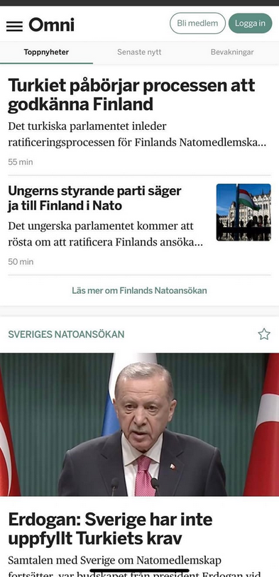 Turkiet & Ungern Ratificeringspositiva Till Finland