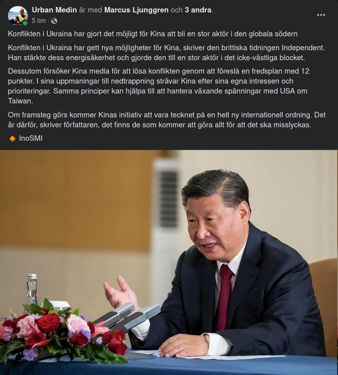 Ukrainakonflikten & Kinesiska Möjligheter