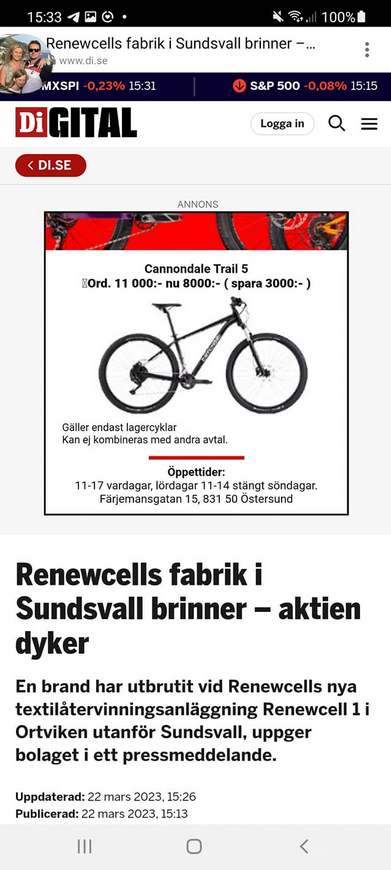 Fabriksbrand I Sundsvall