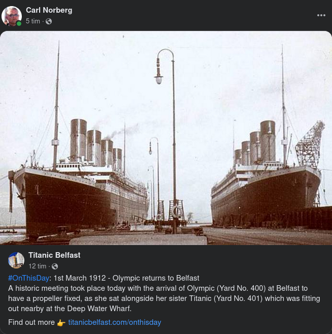 Olympic & Titanic I Belfast 1912
