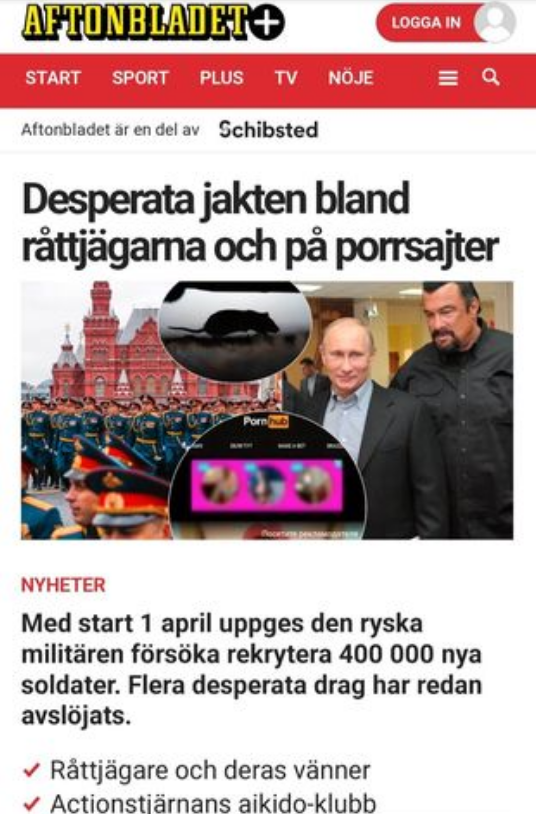 Seriös Jaktdesperation I Aftonslasket...