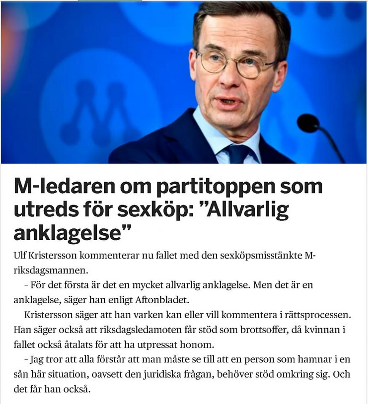 Allvarlig Sexköpsanklagelse I M