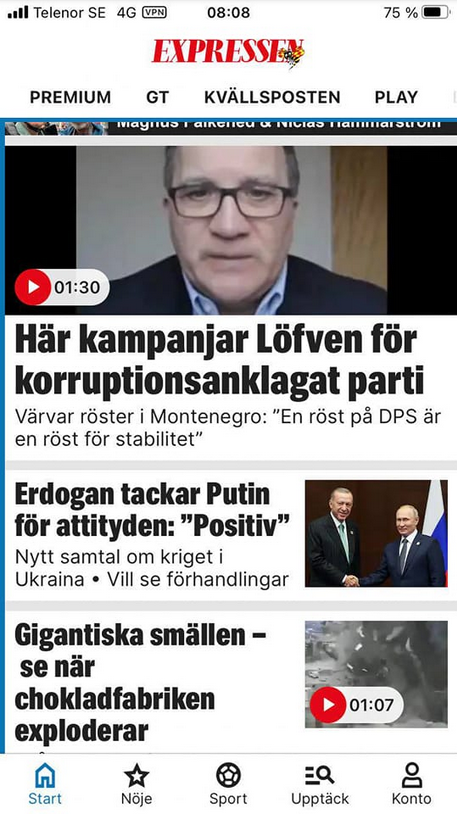 Lövfen Kampanjar I Montenegro För Korruptionsanklagat Parti